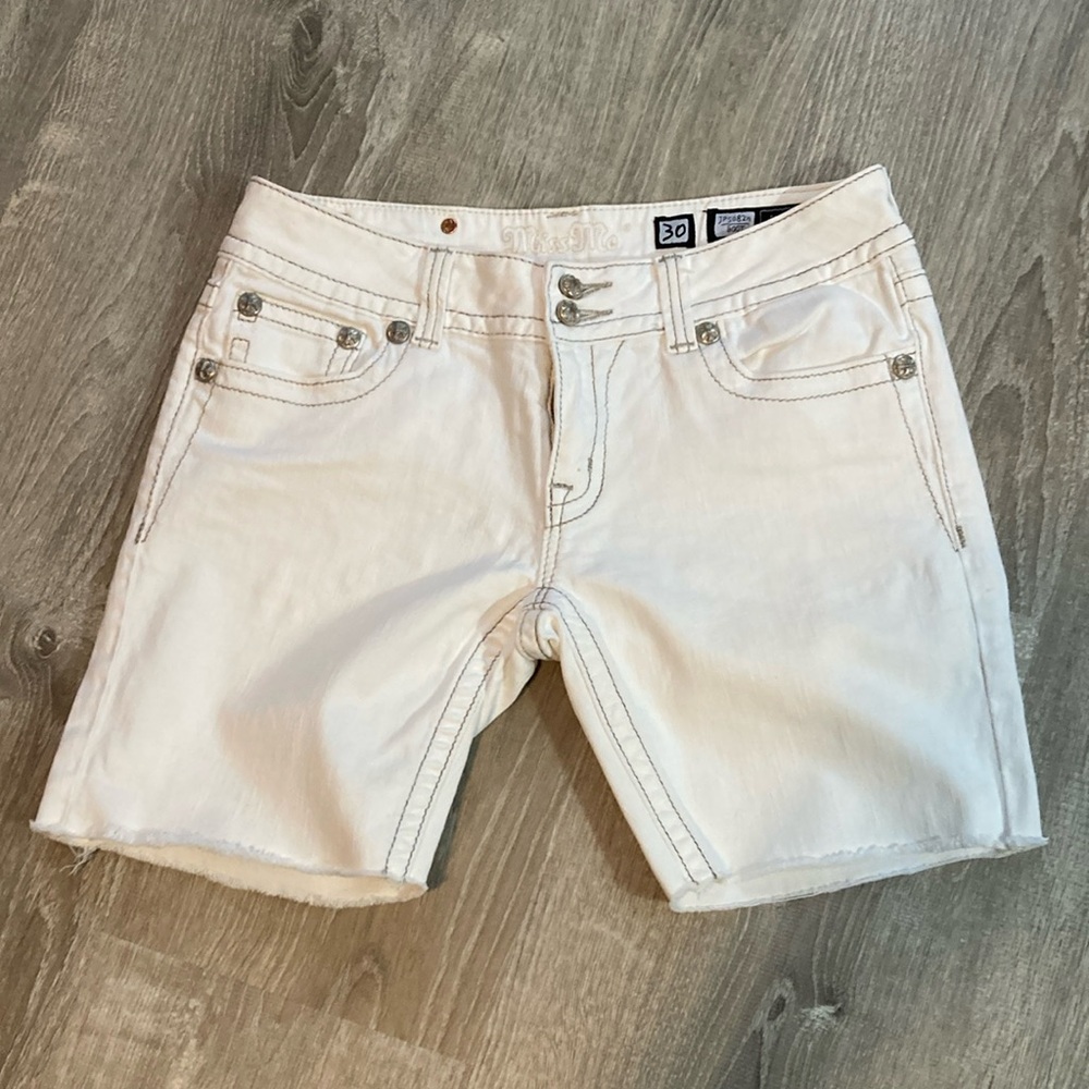 Miss Me off white cut offs